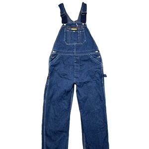 VTG Work n' Sport Bib Overalls Men 40x31* Jean Workwear Jumpsuit Outdoor Rancher
